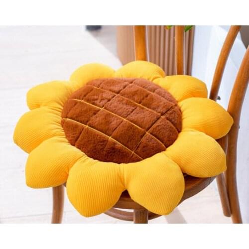 50cm Lovely Toy Sunflower Cushion Pillow Cartoon Sunflower Chair Cushion Comforatble Handfeel Cute Stuffed Toy Sunflower