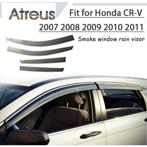 Atreus 1set For 2018 2017 2016 2015 2014-2008 Honda CRV CR-V Accessories Car Vent Sun Deflectors Guard Smoke Window Rain Visor