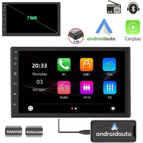 7 Inch 1 Din Car Radio Stereo GPS Auto Multimedia Player Adjustable Contact Screen carplay Autoradio 1din Head Unit