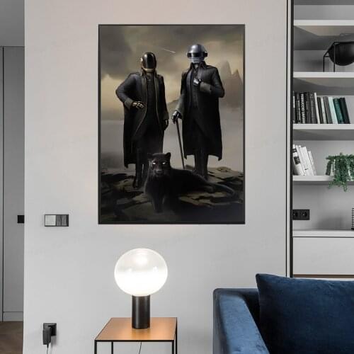 Daft Punk Canvas Fabric Poster And Print Wall Art Picture Painting Home Decor