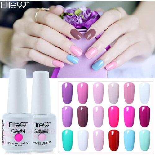 Elite99 8ml Classic Color UV Gel Polish Soak Off Gel Nail Polish Semi Permanent Hybrid Varnish Nail Art GelLak Enamel Lacquer