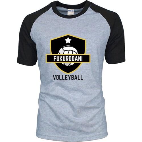 Haikyuu T Shirts Fururodaki High School T-Shirts Summer Men Oversized T Shirt Volleyball Club Round Neck Tops Short Sleeve Tee