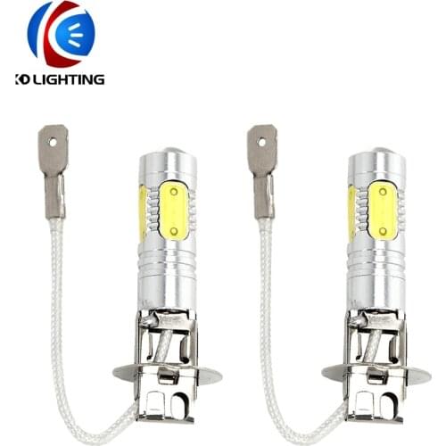 KD 1pcs Fog lamp H3 H1 H4 H7 H11 HB4 9006 HB3 9005 COB 7.5W daytime running lights White DC12V