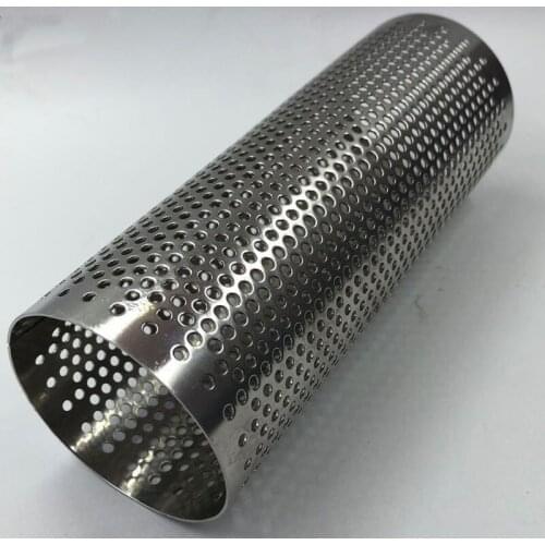 SS304 SS316 stainless steel metal filter tubes 35mm pipes cylinder with holes pattern punch industrial