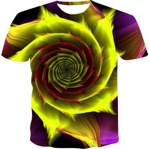 2020 new mens 3d printed quick-drying summer shirt T-shirt bright and bright colors mens T-shirt large size short-sleeved funn