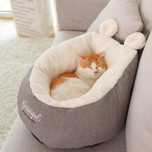 Cat Bed House Soft Plush Kennel Puppy Cushion Warming Dog House Soft Material Sleeping Bag Dogs Cats Nest Pet Mat Supplies