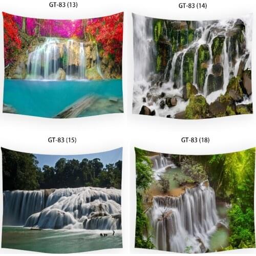 Forest waterfall Decoration for bedroom Wall tapestry india home aesthetic room decor tapestry wall hanging cute room decor home