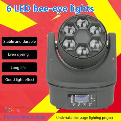 Bee eye Light 6x12w RGBW 4in1 Led Moving head lights DMX512 Beam lights