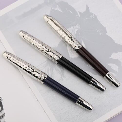 Moonman P135 Metal Resin Fountain Pen Vintage Beautiful Pen Cap With Pearl Top EF/Small Bent Nib Ink Pen Office Supplies Gift