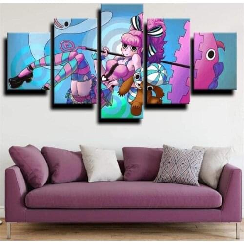 5 Piece Wall Art Canvas Anime Posters Figure Sexy Cute Girl Pictures And Prints Home Bedroom The Wall Decoration Paintings