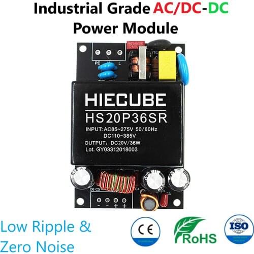 AC85~275V/DC110~385V to DC20V/36W Step Down Isolated Stabilized Constant Voltage Source Switch Regulated Demo Power Module