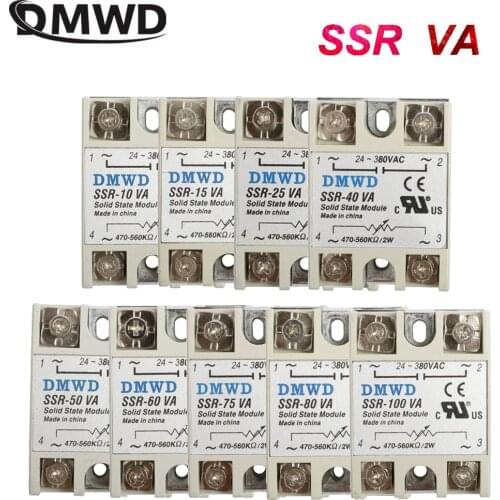Industrial Solid State Relay SSR VA with Protective Flag SSR-80VA DC control DC Heat sink SSR-10VA SSR-15VA SSR-25VA