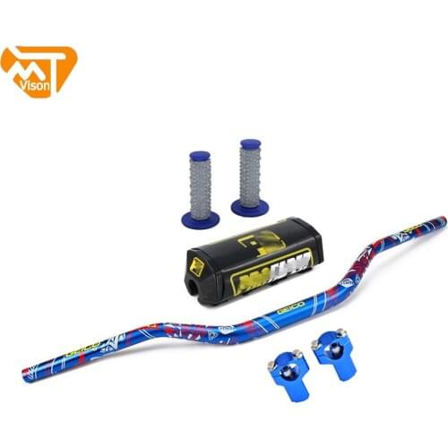 28mm 1 1/8" Motorcross Handlebar Handle Grips Pads Taper Pack Fat Bar For Husqvarna TC FC TE FE 125 150 200 250 300 350 450-501