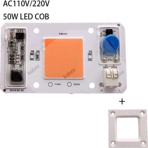 LED Grow COB Light Chip Full Spectrum AC 110V 220V 50W No need driver For Growth Flower Seedling Grow Plant Lighting
