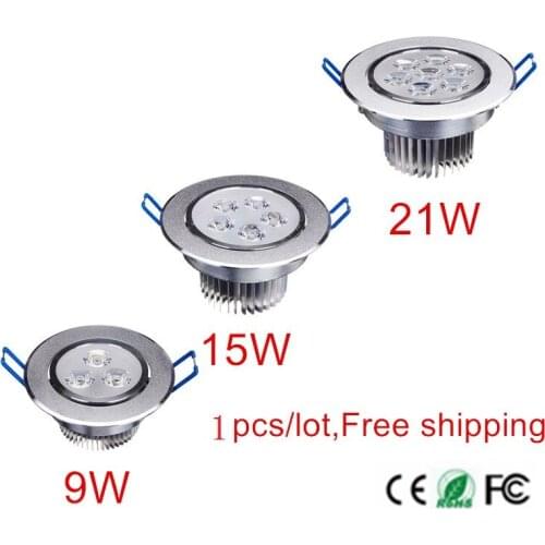 9W 12W 15W 21W AC85V-265V 110V / 220V LED Ceiling Downlight Recessed LED Wall lamp Spot light With LED Driver For Home Lighting