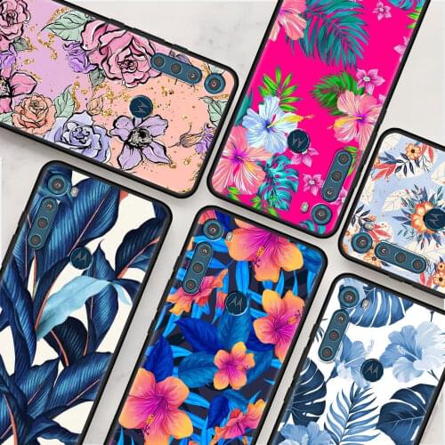 Vintage Banana Leafs Flower Phone Case For Motorola Moto G8 G9 G10 G30Power Lite E6 E6S G6 G4 Play G5 One Fusion Silicone Cover