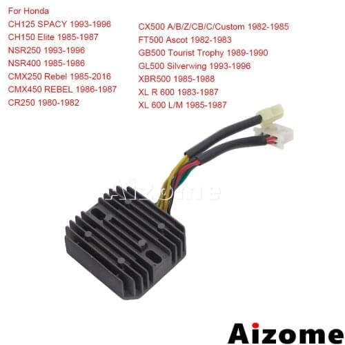 Motorcycle 31600-415-008 Regulator Rectifier For Honda CH125 CH150 CMX NSR CR 250 NSR400 CMX450 CX FT GB GL XBR 500 XLR600 XL600