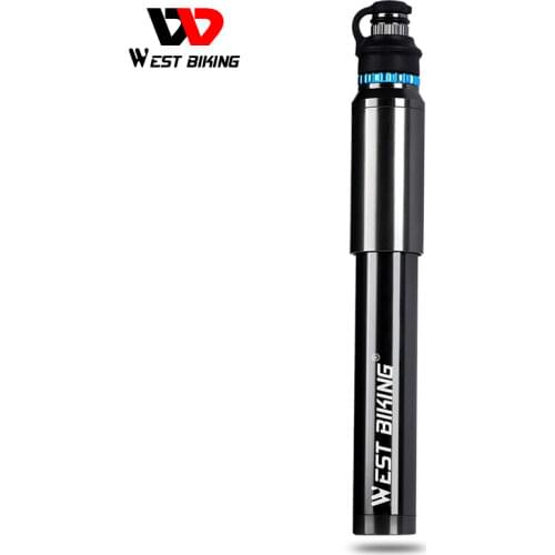 WEST BIKING Portable Mini Bike Pump Hose Pocket Pump Presta & Schrader Valve Bike Accessories 150 PSI High Pressure Bicycle Pump