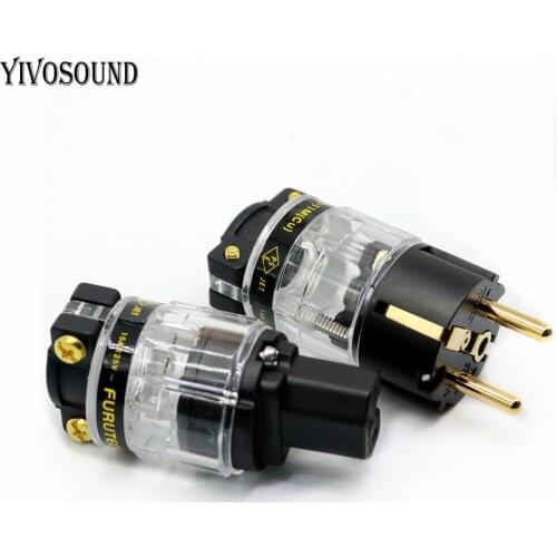 YIVO XSSH Audio FI-11M-N1 FI-11-N1(G) 15A 125V pure copper plated gold AC AU US EU IEC Female Male Power Connector plug