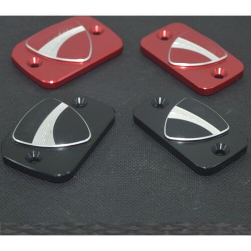 Front Brake Fluid Reservoir Cover Cap Red Black For Ducati Monster 600 M600 Monster 620 M620 2001 2002 2003 2004