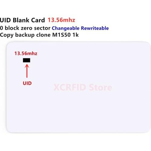 UID changeable card with 4 byte UID S50 1k RFID Card 13.56mhz Zero 0 Block 0 Sector Copy Clone Chinese Magic Card 10pcs/pack