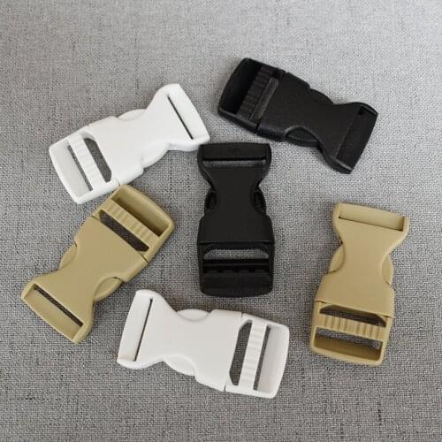 100 Pcs/Lot 20mm 25 mm Plastic Release Buckle Strap For Bag Dog Collar Necklace Bracelet Paracord Sewing Accessory