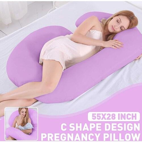 140CM C-Shaped Pregnancy Pillows Comfortable Maternity Belt Body Pregnancy Pillow Women Pregnant Side Sleepers Cushion for Bed