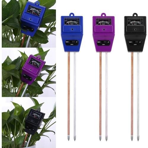 3 in 1 Soil PH Meter Flower Pot Hygrometer Soil Tester Plants Growth Moisture Light Intensity Meter Instrument Garden Tools