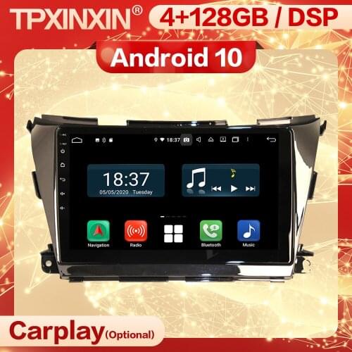 4+128G Carplay 2 Din Android Stereo Receiver For Nissan Morano 2015 2016 2017 2018 2019 2020 GPS BT Radio Audio Player Head Unit