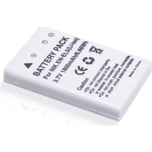 5Pc/lot EN-EL5 Battery EL5 ENEL5 Batteries For Nikon P90 P100 P500 P510 P520 P3 P4 P5000 P5100 P6000 P80 S10 4200 5200 5900 7900