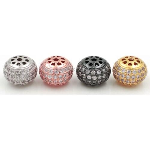 8*10*10mm Micro Pave Clear CZ Chunky Beads Fit For Making DIY Bracelets Or Necklaces Jewelry