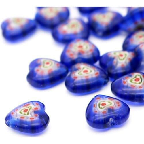 9*9mm Handmade Glass lampwork beads Flower Simply royal blue Color for jewelry accessories making Wholesale and Retail 200 pcs