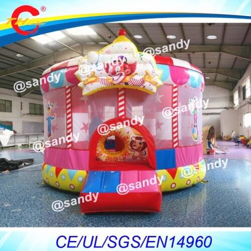 Free air shipping to door,4.5mx4.5m inflatable circus pink trampoline bounce house,inflatable jumper bouncer