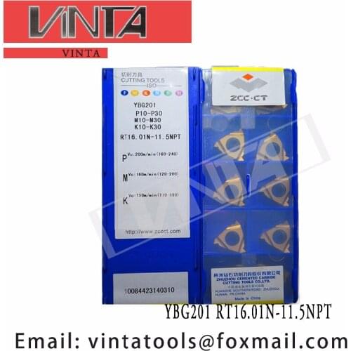 Free shipping high quality 10pcs/lots YBG201 RT16.01N-11.5NPT cnc carbide turning inserts