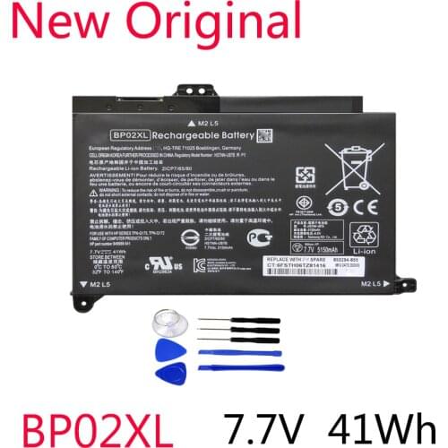 Laptop BP02XL Battery For HP Pavilion PC 15 15-AU 849909-850 (F9-21) 849569-421 HSTNN-LB7H BP02041XL 7.7V 41wh 5150mAh