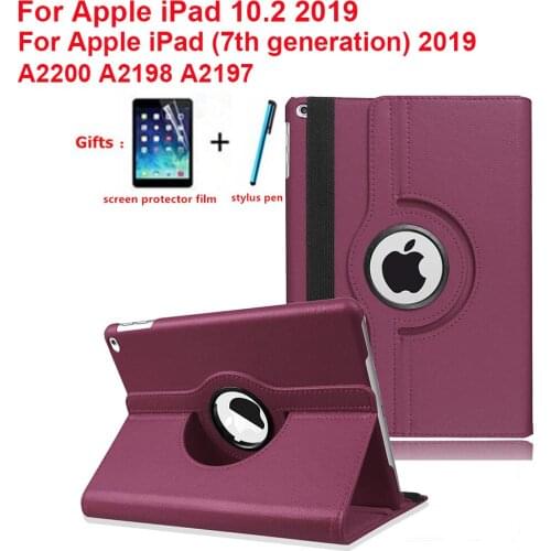 360 Degree Rotating PU Leather Case for Ipad 7th Generation 2019 Cover for Ipad 10.2 2019 A2200 A2198 A2197 Coque Funda