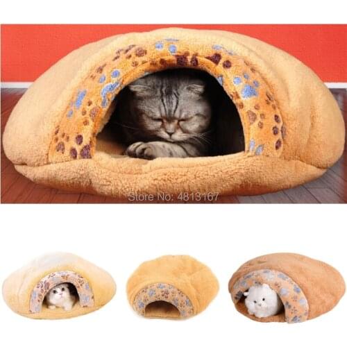 Cat Bed House Small Dogs Cats House Kennel Puppy Cave Sleeping Bed Soft Mat Pad Warm Nest Cushion