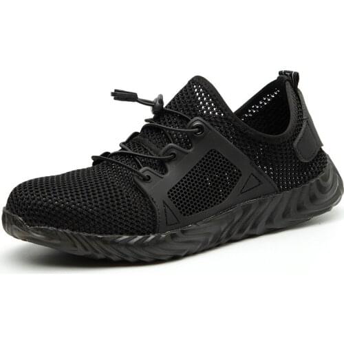 Breathable Mans Work Shoes Steel Toe Cap Work Boots Men Construction Safety Shoes Light Sneaker Male Security Shoes Men Boots