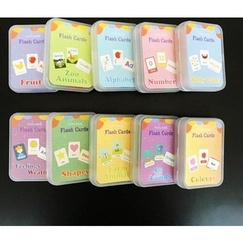 26 Letter English Flash Card Handwritten Montessori Early Development Learning Educational Toy For Children Kid Gift With Buckle