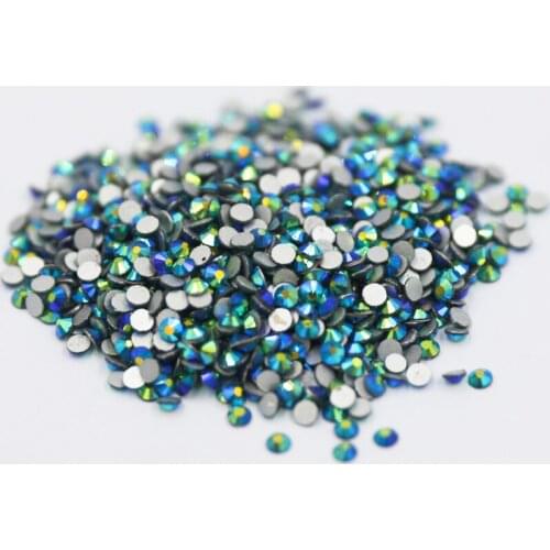 Emerald AB SS3~SS30 Non Hotfix Rhinestone стразы Flatback Glass Stone Nail Rhinestones Diamond For DIY Nail Decorations