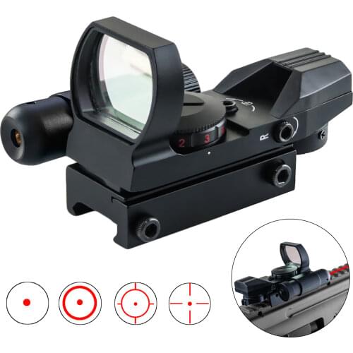 Airsoft Red Dot Laser Sight Reflex 4 Reticle With 20mm Rail Tactical Scope Collimator Sight For Hunting