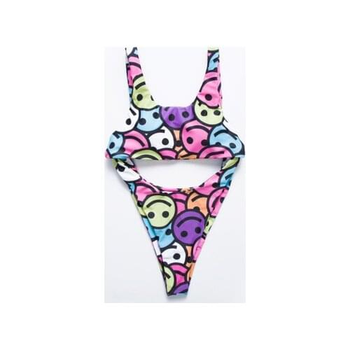 Summer New Style Womens Brassiere Without Steel Support Sexy Printed Bikini Popular Womens Swimsuit