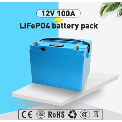 Lifepo4 12v 100Ah battery lithium ion battery 12100ah night fishing boat battery electric tool solar system battery pack