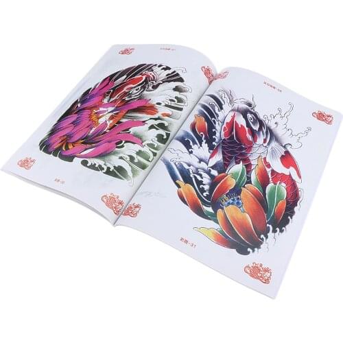 Mag A4 Color Sketch Flash Reference Book Koi Body Art Sketchbook