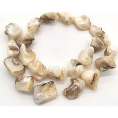 Fashion White Steric Natural Irregular Loose Shell Beads Fit For Jewelry Accessory about 22 pieces y15764