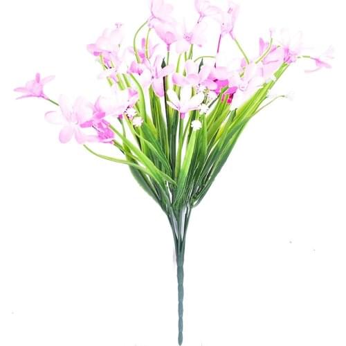 No Fade Office Table Vase Dried Flowers Faux Plastic Plants Desktop Party Arrangment Home 7 Forks For Wedding Bridle Bouquet