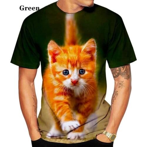 New Cool Fashion Design Men/Women T-shirt 3d Tshirt Print White and Black Cat Summer Tops Short Sleeve Tee