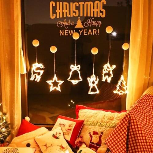 Christmas Baby Gift Santa Claus Elk Bell LED Fairy Lights Ornaments Navidad 2022 Christmas Pendant Decorations for Home New Year