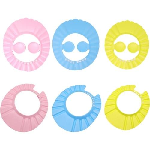 Baby Shower Ear Protection Cap Kids Adjustable Hair Wash Hat Shampoo Shield Bath Head Cover for Newborn Infant dropshipping#22