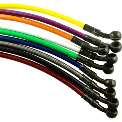 500mm-1000mm Universal Motorcycle Dirt Bike Hydraulic Reinforce Brake Oil Hose Fuel Pipe Tube Line Fit ATV Dirt Pit Racing Bike